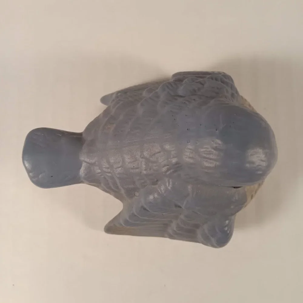 Blue Ceramic Bird in Wicker Nest - Decorative Home Accent